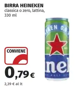 Coop Birra Heineken classica o zero offerta