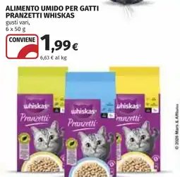 Coop Alimento umido per gatti Pranzetti Whiskas offerta