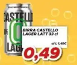 MA Supermercati Birra Castello Lager Latt offerta