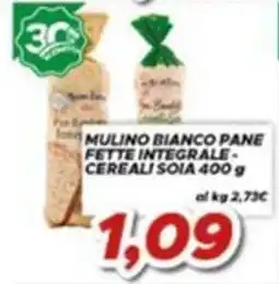 MA Supermercati Mulino Bianco pane fette integrale cereali soia offerta