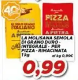 MA Supermercati La molisana semola di grano duro integrale per pizza rimacinata offerta