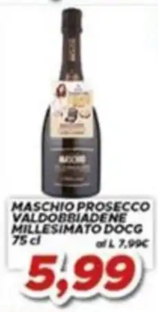 MA Supermercati Maschio Prosecco Valdobbiadene Millesimato DOCG offerta