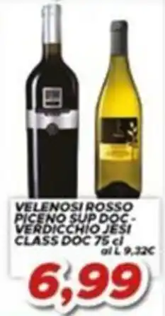 MA Supermercati Velenosi Rosso Piceno Sup DOC - Verdicchio Jesi Class DOC offerta