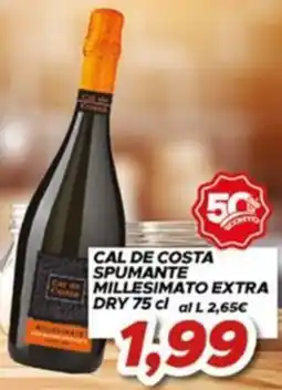 MA Supermercati Cal de Costa spumante millesimato extra dry offerta