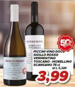 MA Supermercati Piccini vino doc Sigillo Rosso Vermentino Toscano - Morellino Scansano offerta