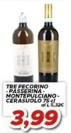 MA Supermercati Tre Pecorino - Passerina - Montepulciano - Cerasuolo offerta