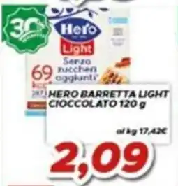 MA Supermercati Hero barretta light cioccolato offerta