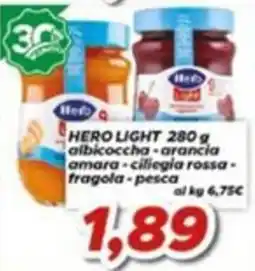 MA Supermercati Hero Light albicocca-arancia amara-ciliegia rossa-fragola-pesca offerta