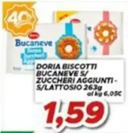 MA Supermercati Doria biscotti Bucaneve s/ zuccheri aggiunti s/lattosio offerta