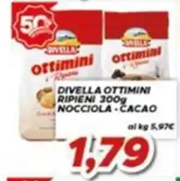 MA Supermercati Divella ottimini ripieni cacao offerta