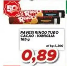 MA Supermercati Pavesi ringo tubo cacao vaniglia offerta