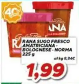 MA Supermercati Rana sugo fresco amatriciana - bolognese - norma offerta