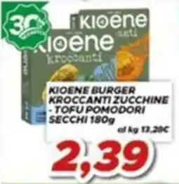MA Supermercati Kioene burger kroccanti zucchine - tofu pomodori secchi offerta