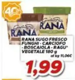 MA Supermercati Rana sugo fresco funghi - carciofo - boscaiola - ragu' vegetale offerta