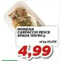 MA Supermercati Monesia carpaccio pesce spada offerta