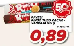 MA Supermercati Pavesi Ringo tubo cacao vaniglia offerta
