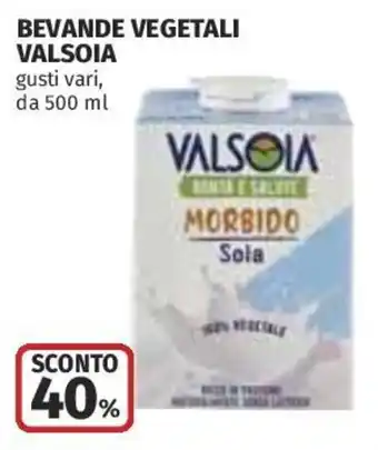Beverage vegetale Valsòia morbido sola