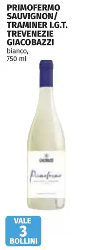 Coop Primofermo Sauvignon/Traminer I.G.T. Trevenezie Giacobazzi offerta