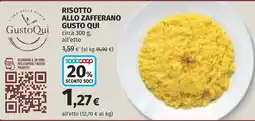 Coop Risotto allo zafferano Gusto Qui offerta