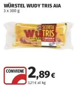 Coop Superstore Würstel Wudy Tris Aia offerta