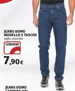 Coop Superstore Jeans uomo modello 5 tasche offerta