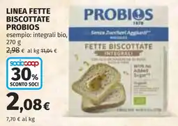 Coop Fette biscottate integrali Probios offerta