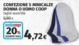 Coop Superstore Minicalze donna o uomo coop offerta