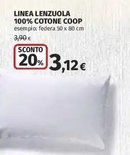 Coop Superstore Linea lenzuola 100% cotone coop offerta