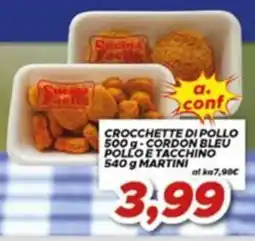 MA Supermercati Crocchette di pollo Cordon Bleu pollo e tacchino offerta