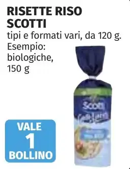 Coop Risette riso Scotti offerta