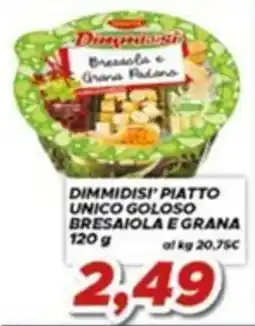 MA Supermercati Dimmidisi' piatto unico goloso bresaiola e grana offerta