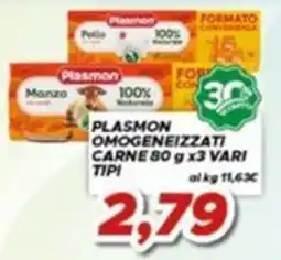 MA Supermercati Plasmon omogeneizzati carne 80 g offerta
