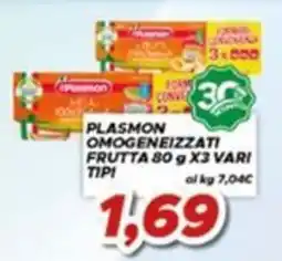 MA Supermercati Plasmon omogeneizzati frutta offerta