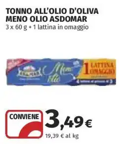 Coop Superstore Tonno all'olio d'oliva Meno Olio Asdomar offerta