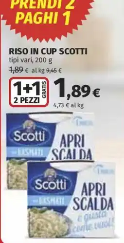 Coop Superstore Riso in cup Scotti offerta