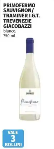 Coop Superstore Primofermo Sauvignon/Traminer I.G.T. Trevenezie Giacobazzi offerta