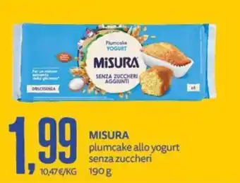 Misura plumcake allo yogurt senza zuccheri