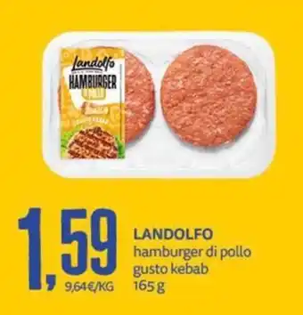 Landolfo hamburger di pollo gusto kebab