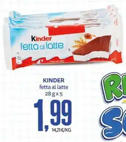 PRO7 Supermercati Kinder fetta al latte offerta