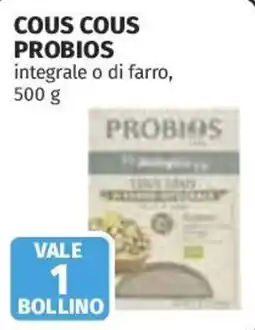 Coop Superstore Cous cous probios integrale o di farro offerta