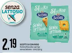 PRO7 Supermercati Scotti si con riso biscotto senza lattosio offerta