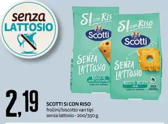 Scotti si con riso biscotto senza lattosio