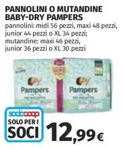 Coop Superstore Pannolini o mutandine baby-dry Pampers offerta