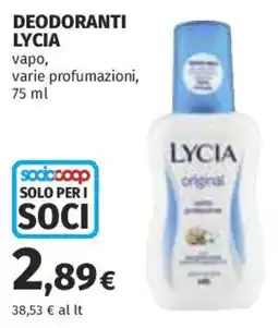 Coop Superstore Deodoranti Lycia offerta