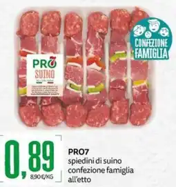 PRO7 Supermercati PRO7 spiedini di suino offerta