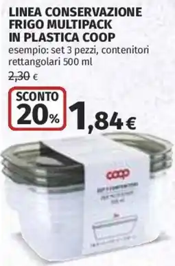 Coop Superstore Linea conservazione frigo multipack in plastica Coop offerta