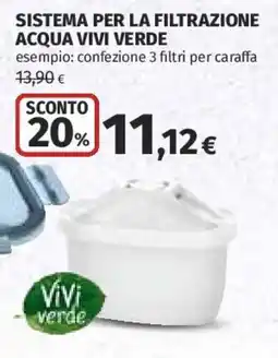 Coop Superstore Sistema per la filtrazione acqua Vivi Verde offerta