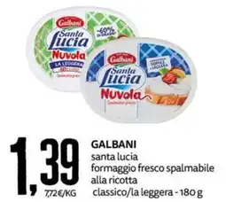 PRO7 Supermercati Galbani santa lucia formaggio fresco spalmabile alla ricotta classico offerta