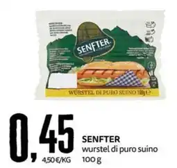 PRO7 Supermercati Senfter wurstel di puro suino offerta