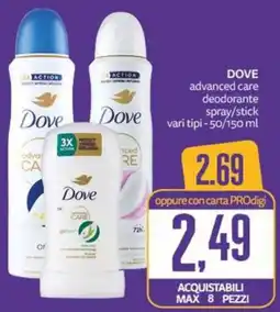 PRO7 Supermercati Dove advanced care deodorante spray/stick offerta